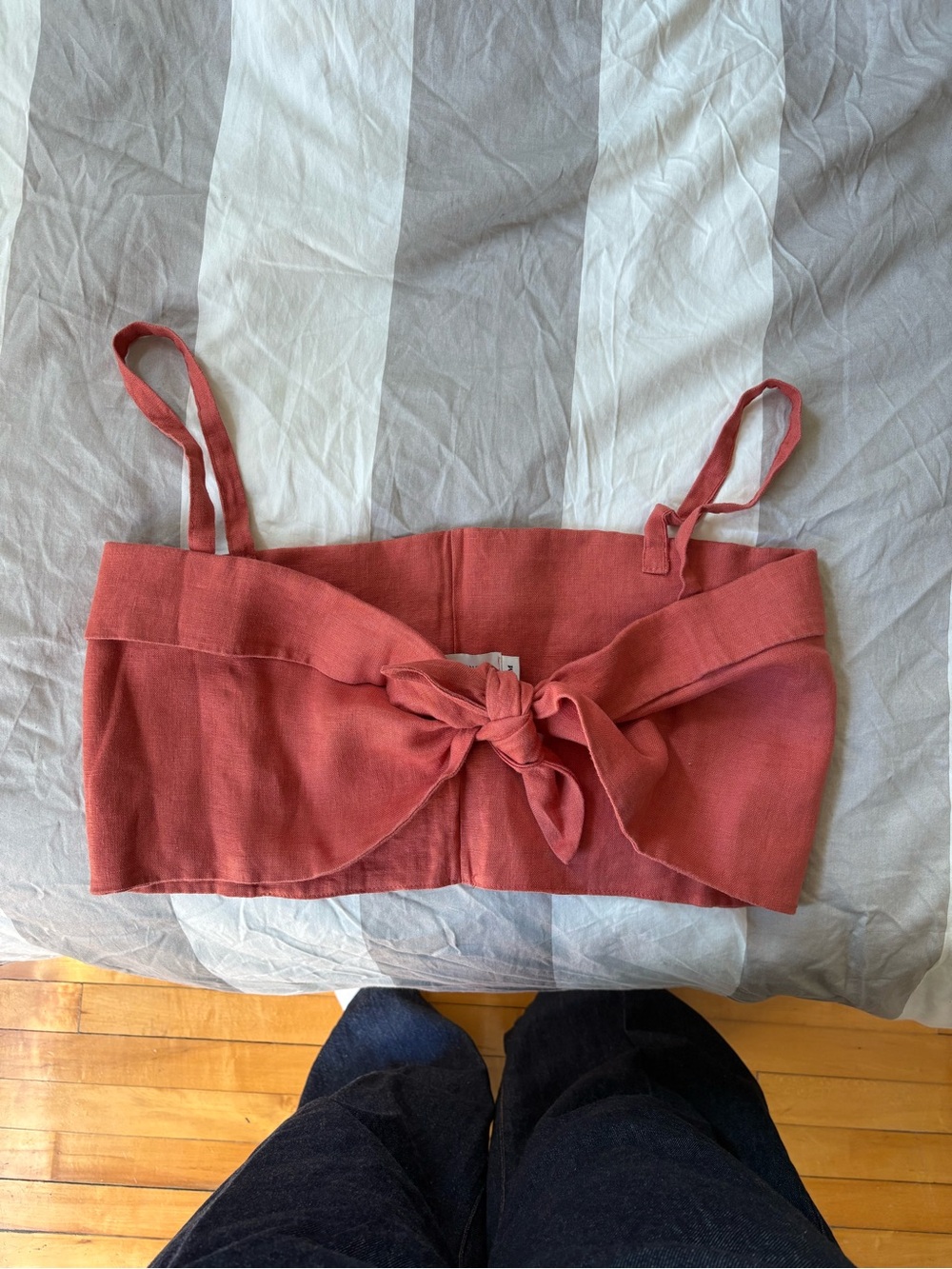 Eliza Faulkner Raw Linen Molly Top